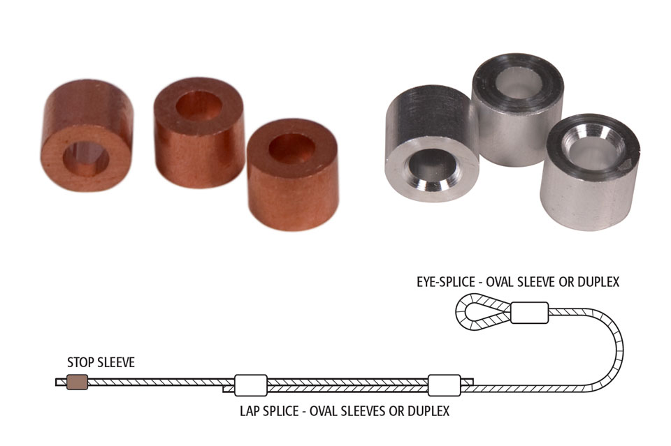 aluminum copper stop sleeves