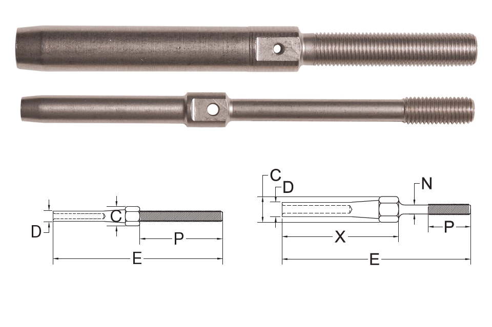 threaded aircraft fittings